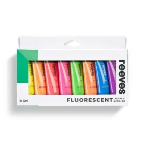 ■ Reeves Acrylic Set 8 x 22ml - Fluorescent Colours