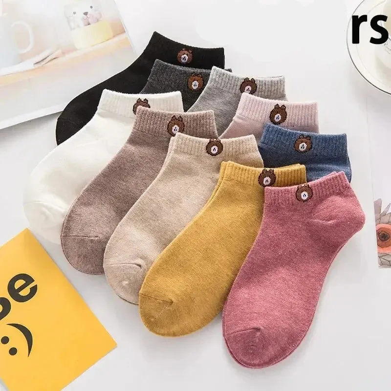 10 Pairs Women Low Tube Socks Set