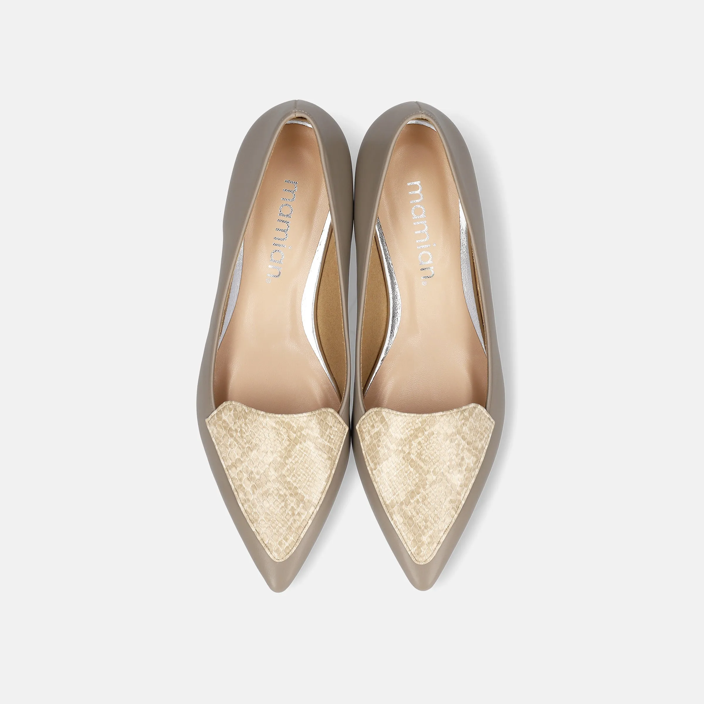 15% OFF: 2024SSBI: Deep instep design flat shoes (4767) Beige/C