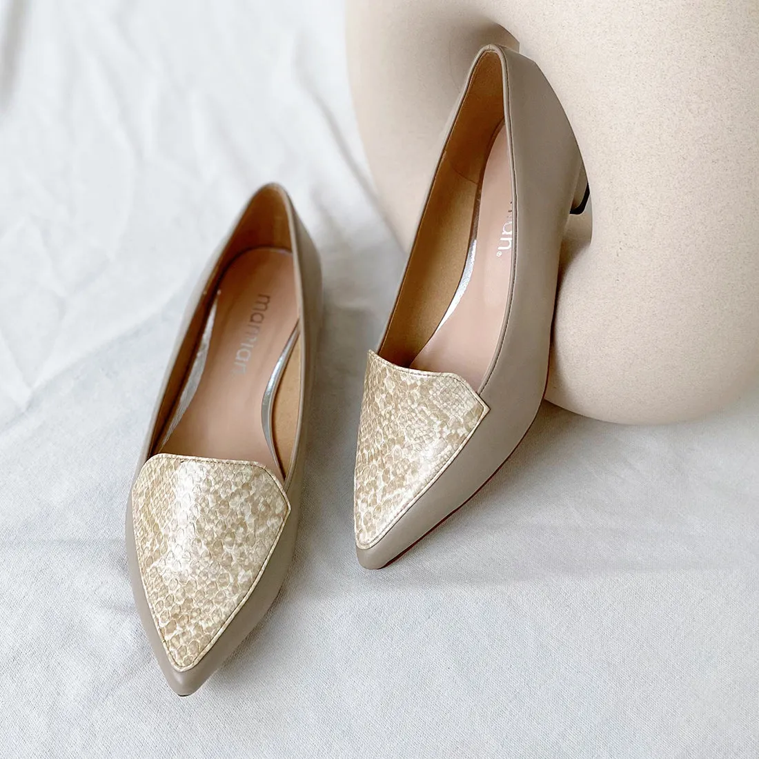 15% OFF: 2024SSBI: Deep instep design flat shoes (4767) Beige/C