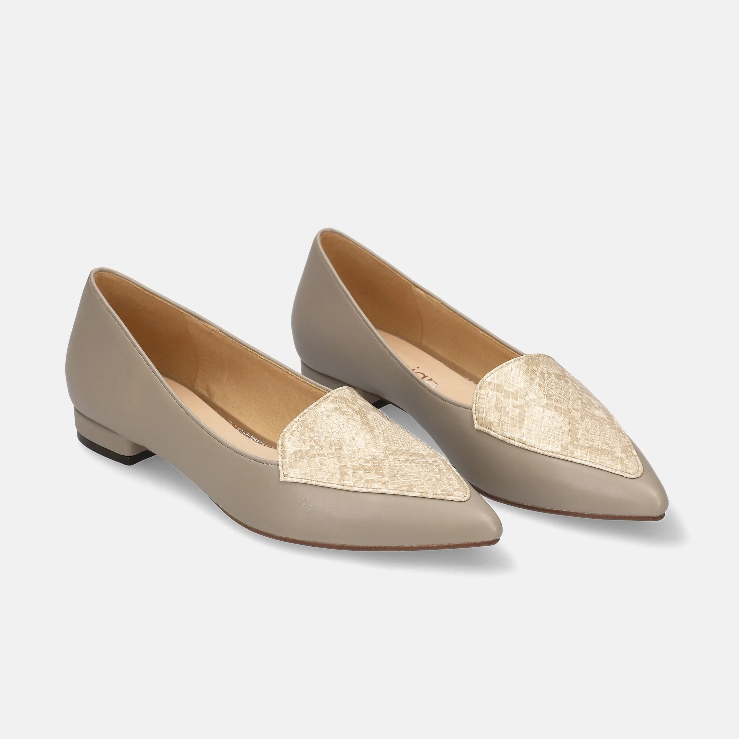 15% OFF: 2024SSBI: Deep instep design flat shoes (4767) Beige/C