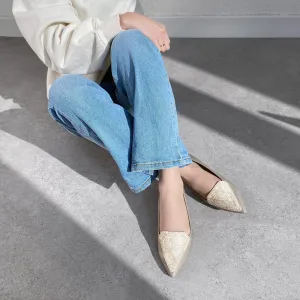 15% OFF: 2024SSBI: Deep instep design flat shoes (4767) Beige/C