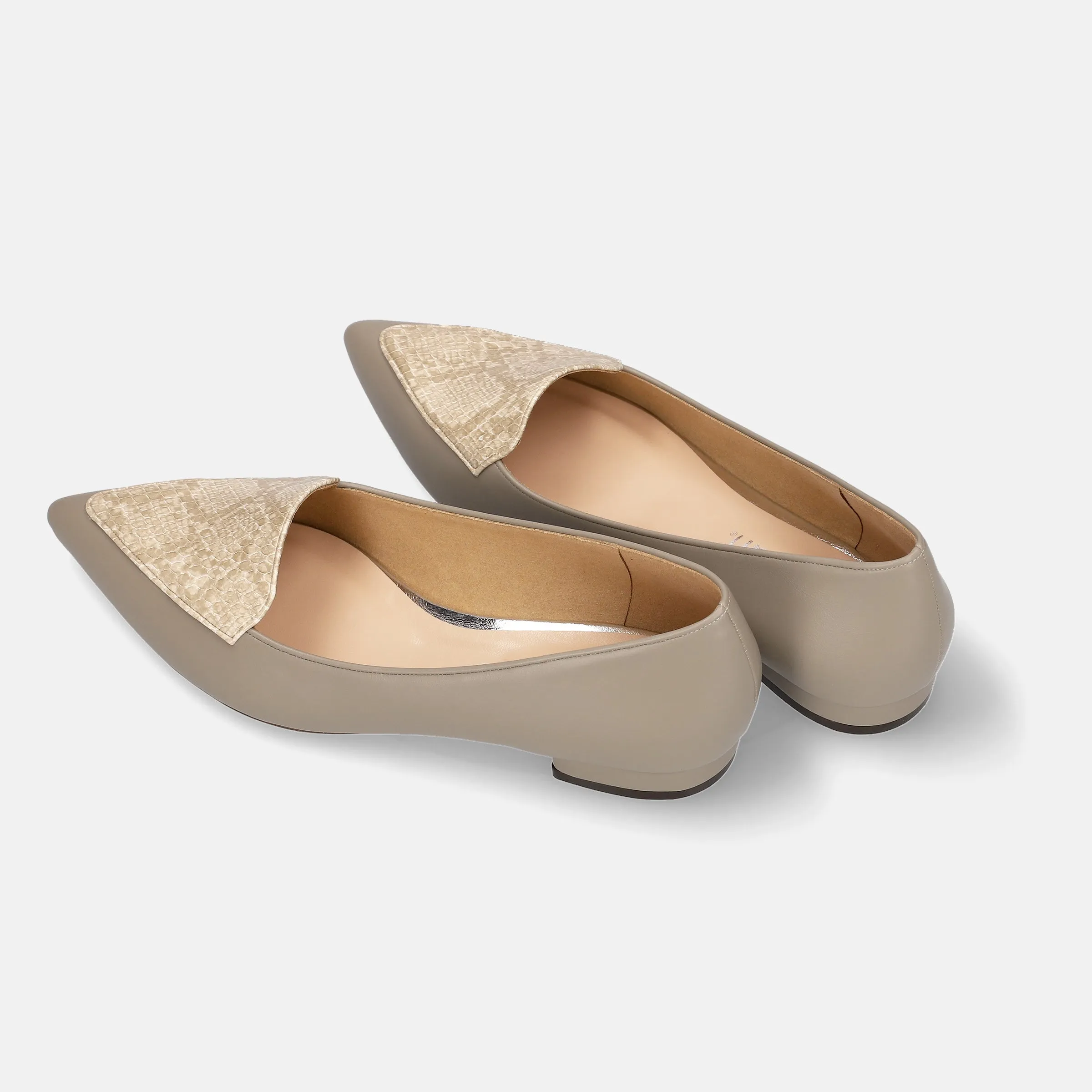 15% OFF: 2024SSBI: Deep instep design flat shoes (4767) Beige/C
