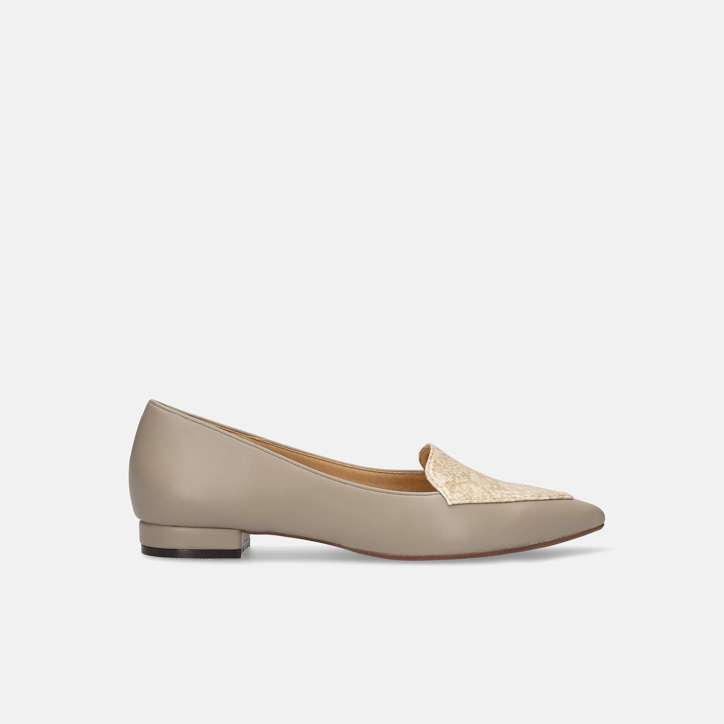 15% OFF: 2024SSBI: Deep instep design flat shoes (4767) Beige/C