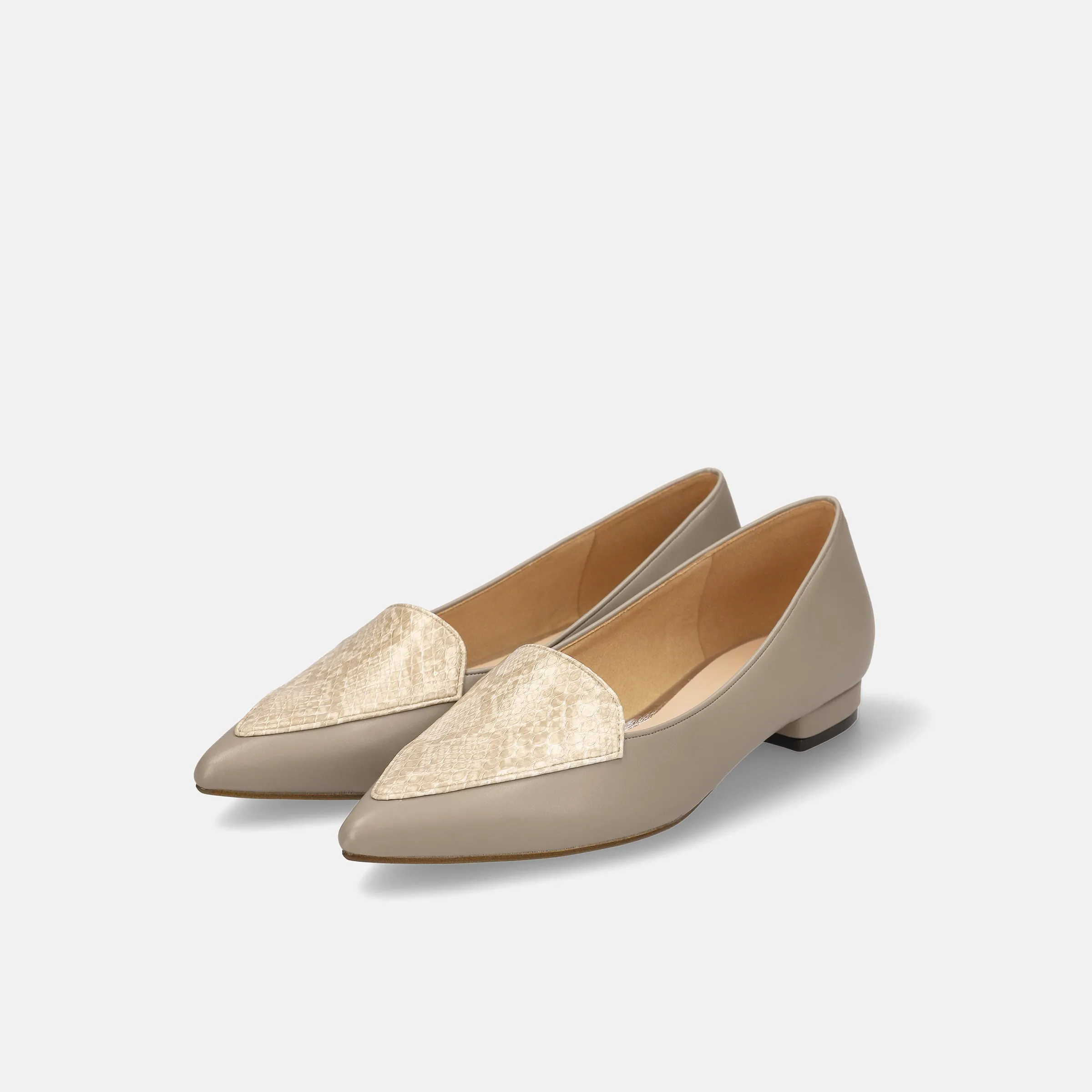 15% OFF: 2024SSBI: Deep instep design flat shoes (4767) Beige/C
