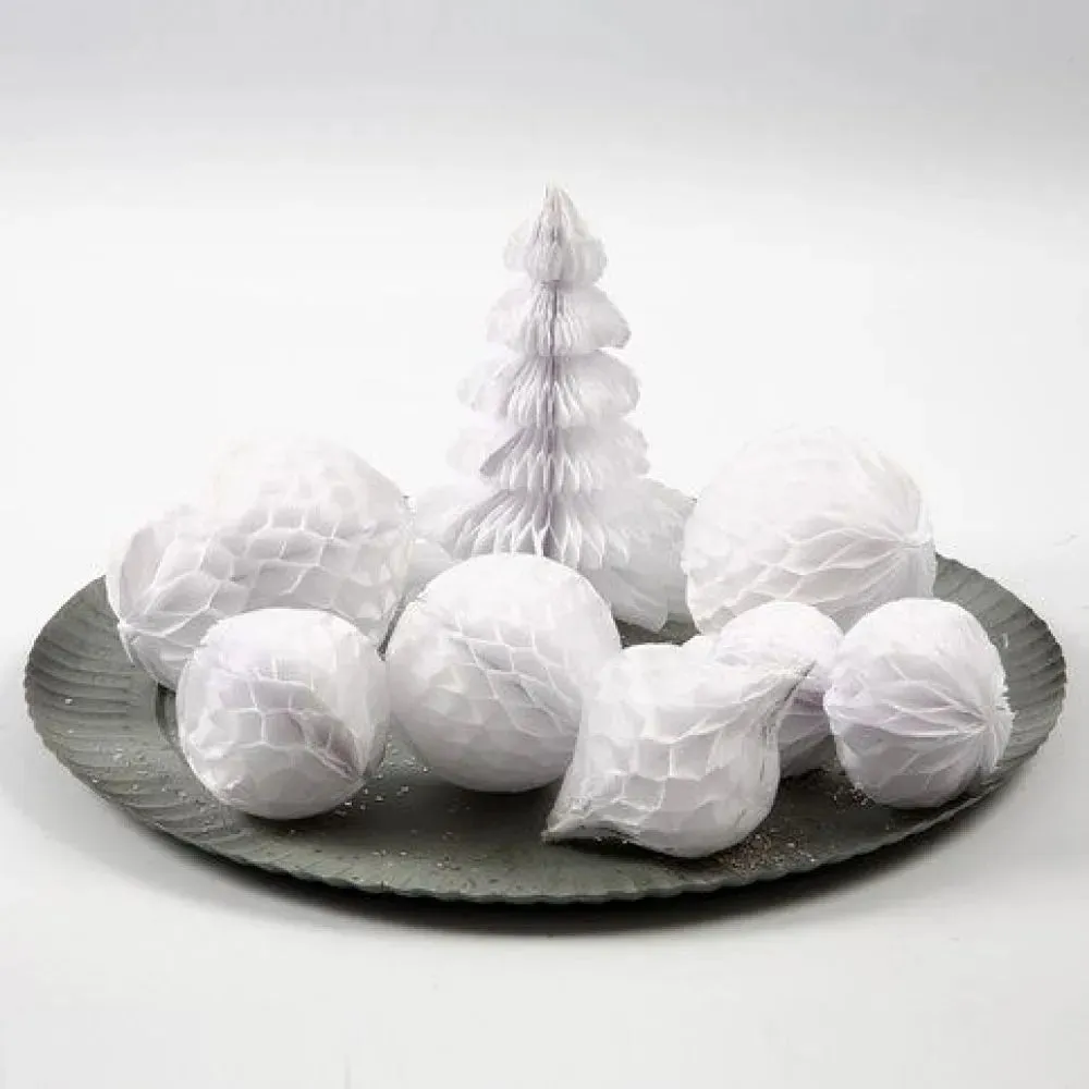 8 x Honeycomb Tissue Paper Sheets 4 Assorted Colour Christmas Crafts 28 x17.8 cm