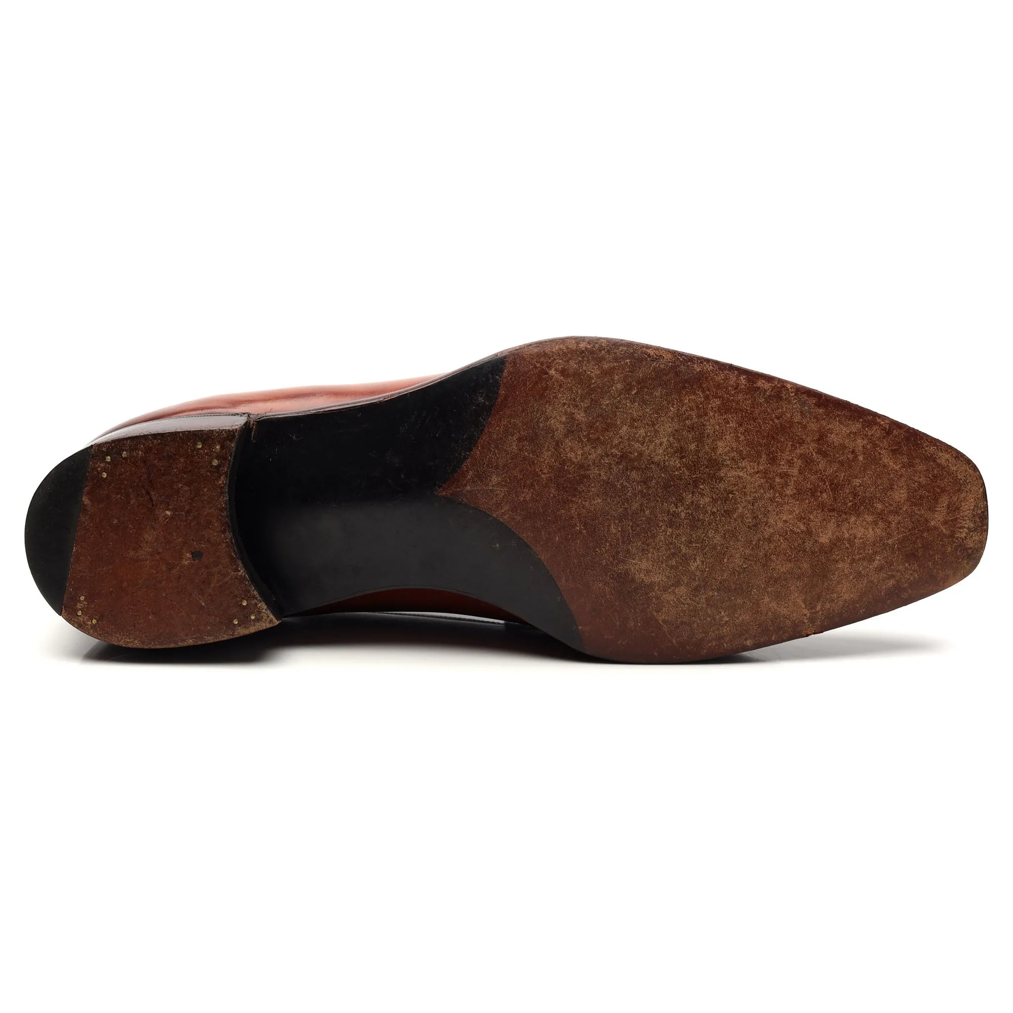 'Antibes' Tan Brown Leather Loafers UK 12 E
