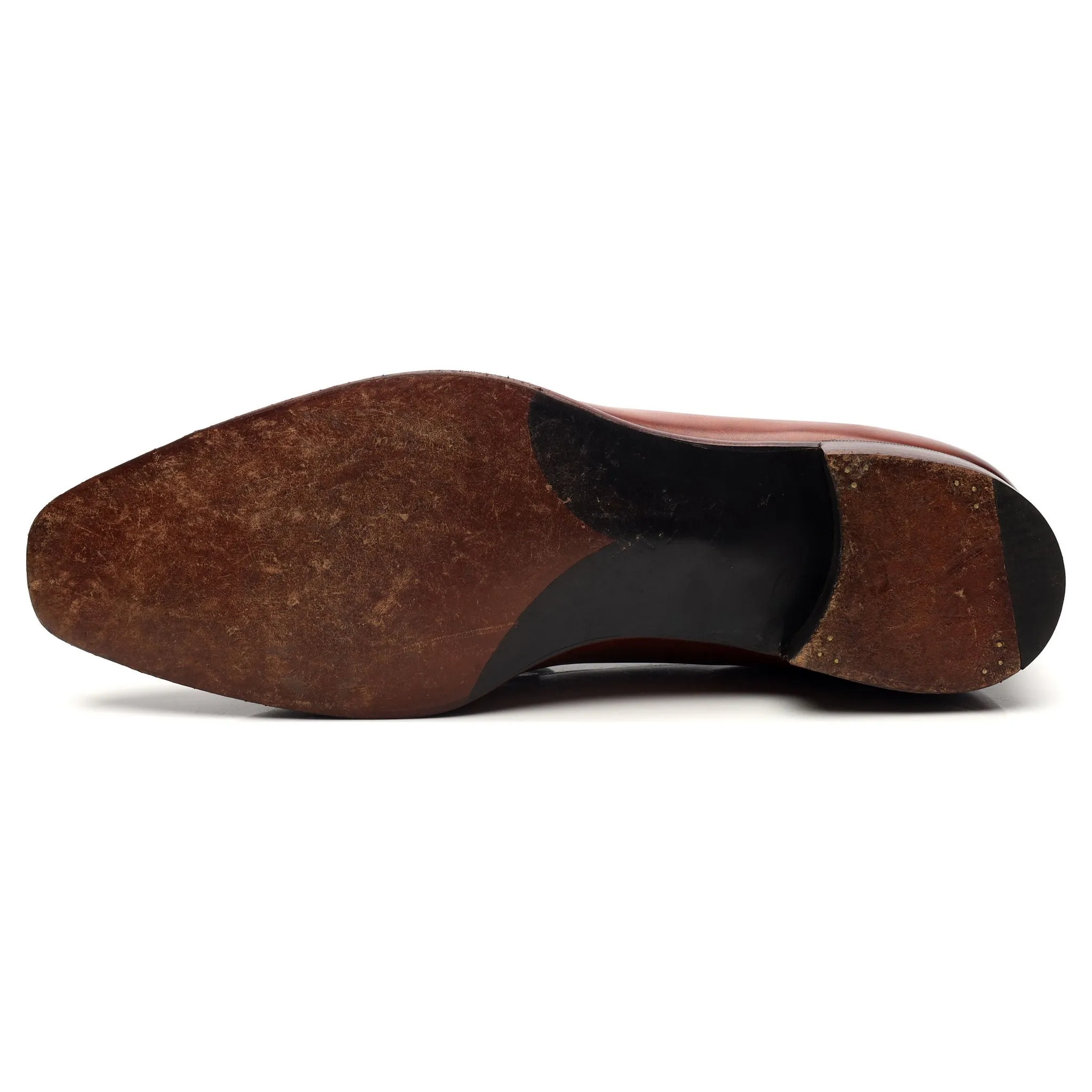 'Antibes' Tan Brown Leather Loafers UK 12 E