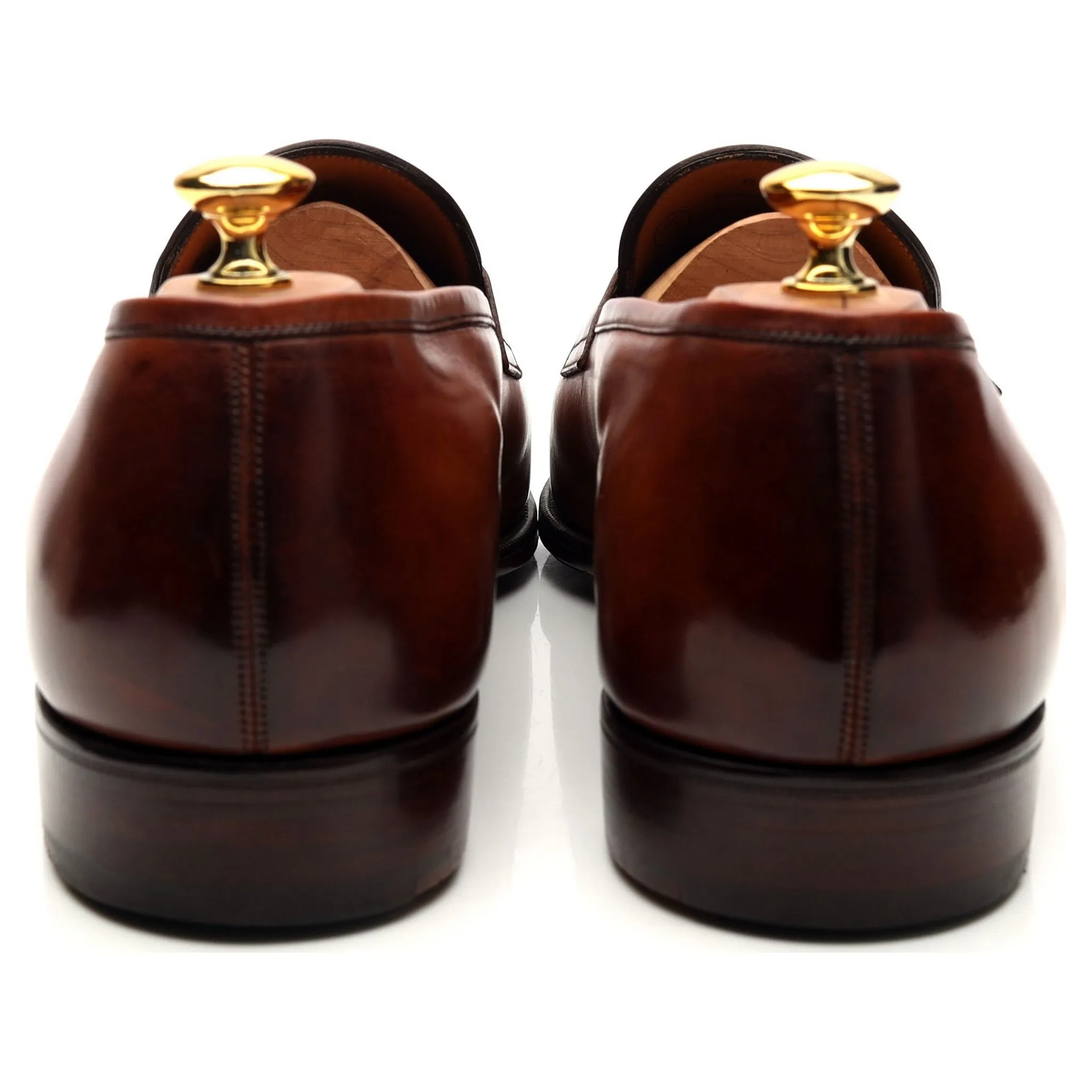 'Antibes' Tan Brown Leather Loafers UK 12 E