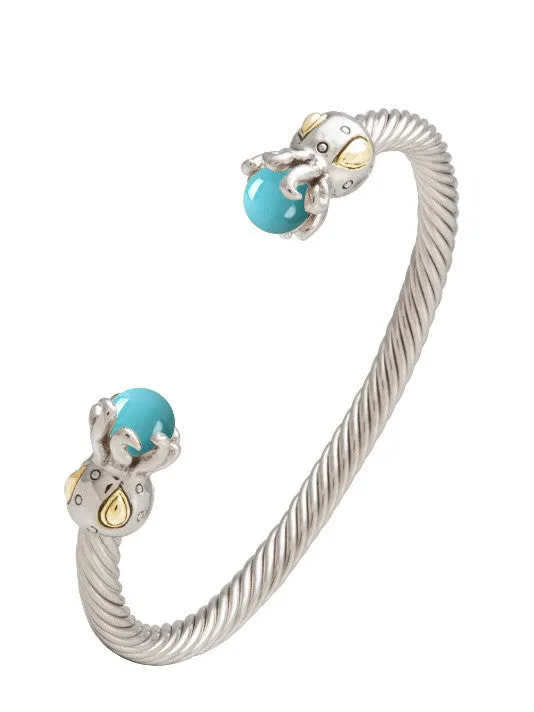 Aqua Viva Seaside Thin Wire Pearl Cuff
