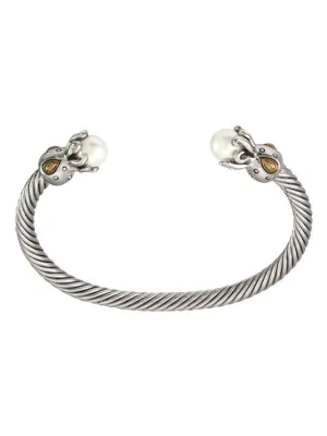 Aqua Viva Seaside Thin Wire Pearl Cuff