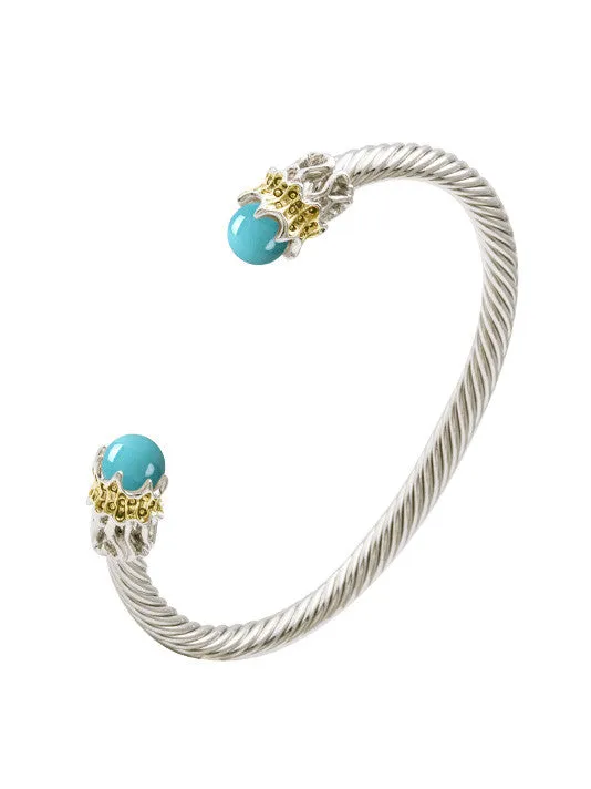Aqua Viva Thin Wire Cuff