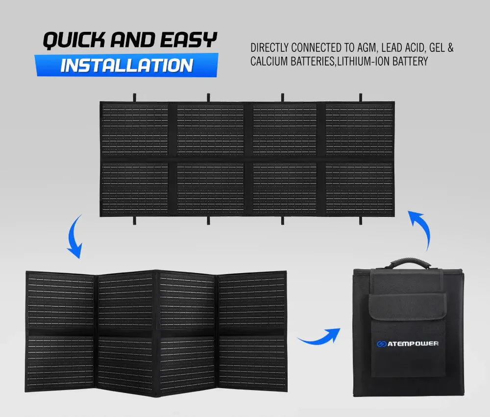 ATEM POWER 200W Folding Solar Panel Blanket 12V With Controller