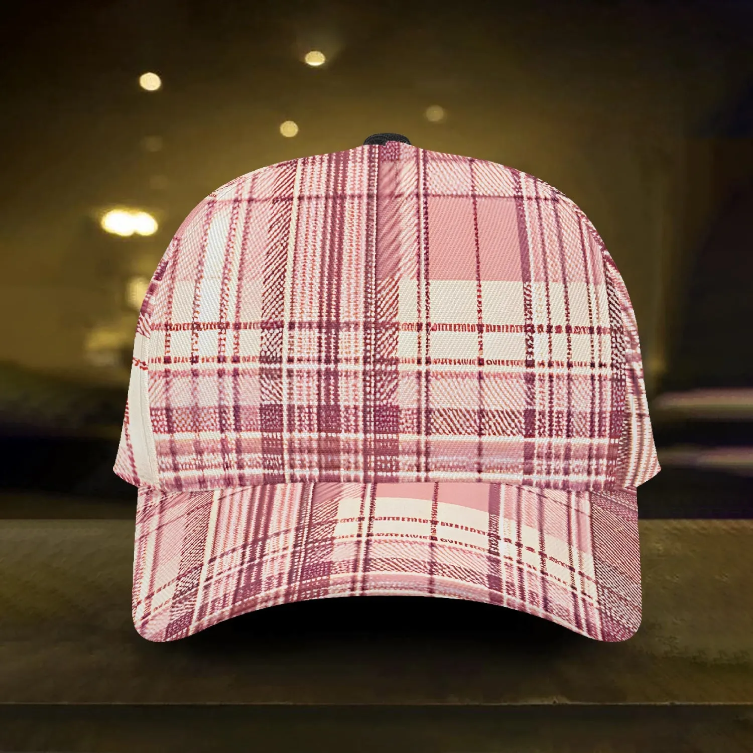 Bad Pink Plaid - Baseball Cap