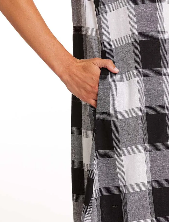 Black Check Dress