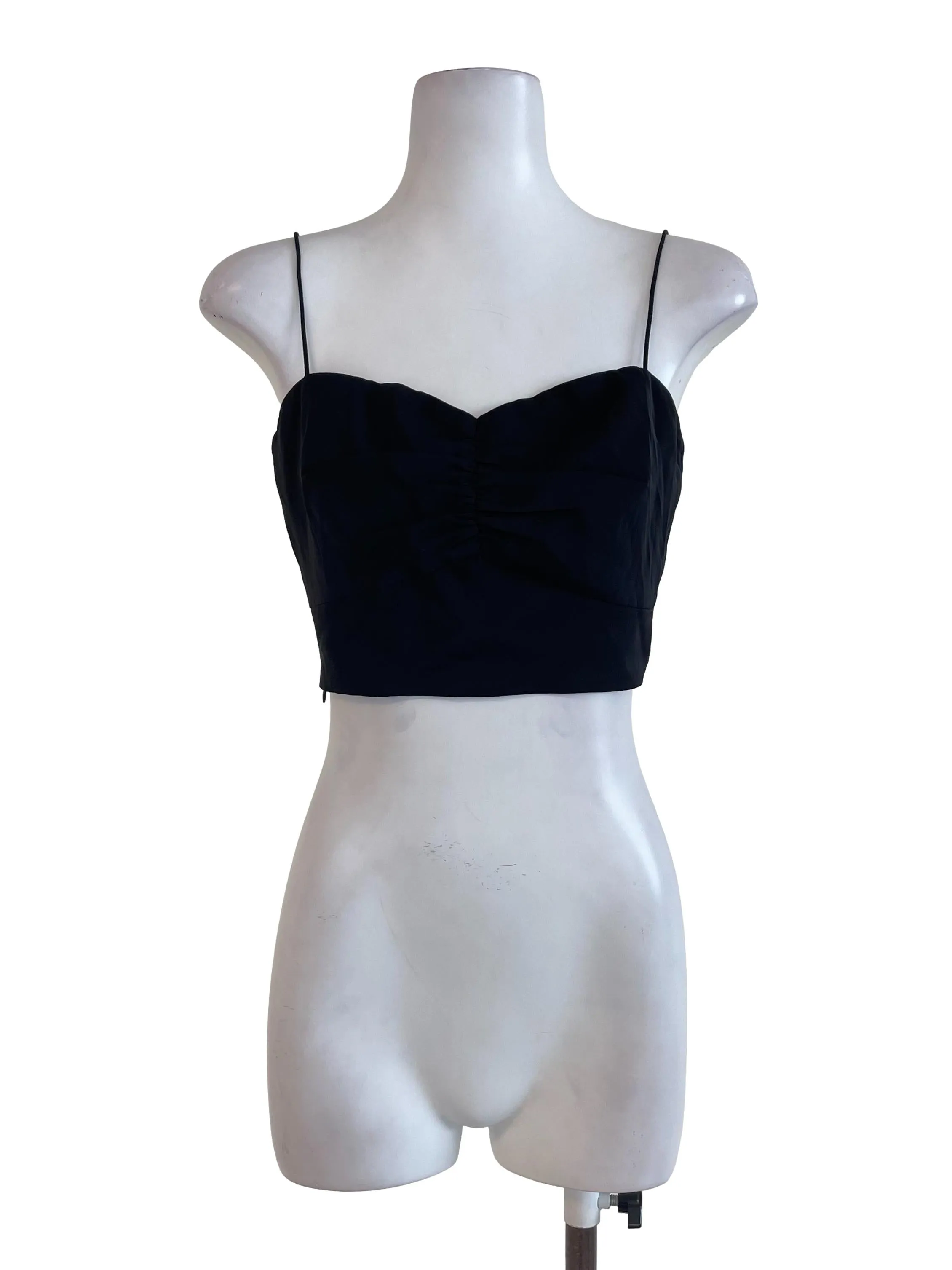 Black Sweetheart Thin Strap Top