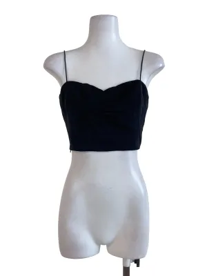 Black Sweetheart Thin Strap Top