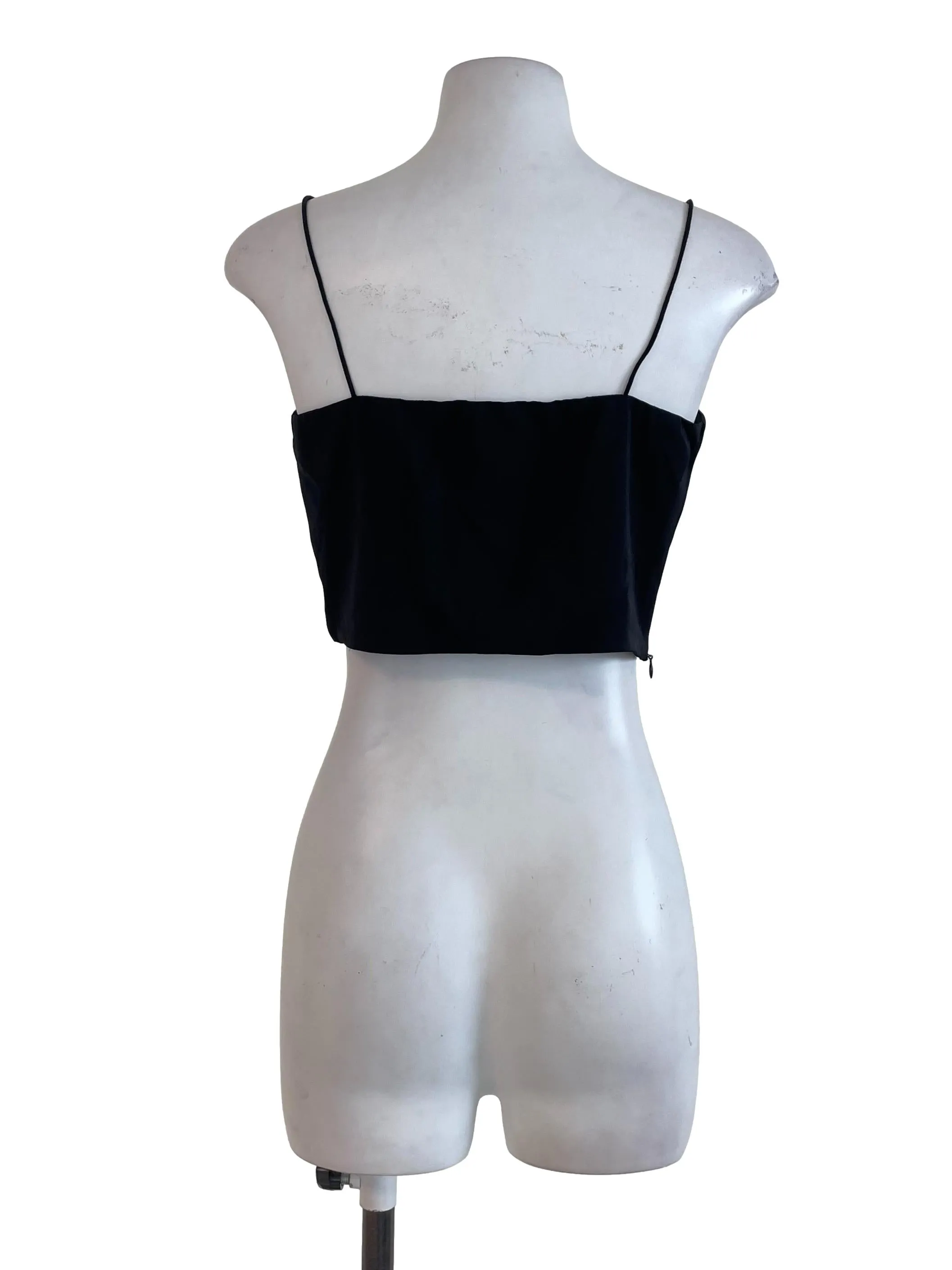 Black Sweetheart Thin Strap Top