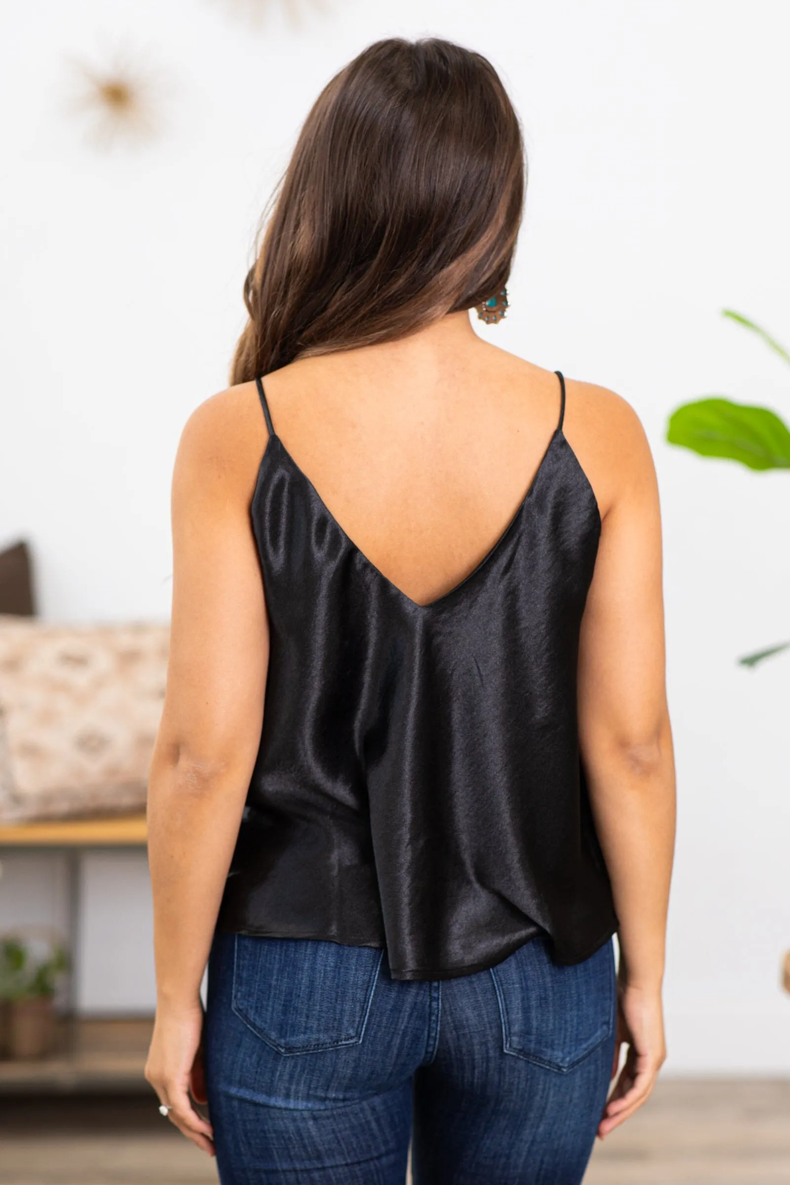 Black Thin Strap Tank