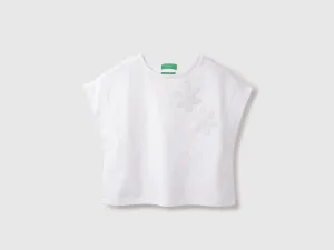 Boxy Fit Round Neck Applique T-shirt