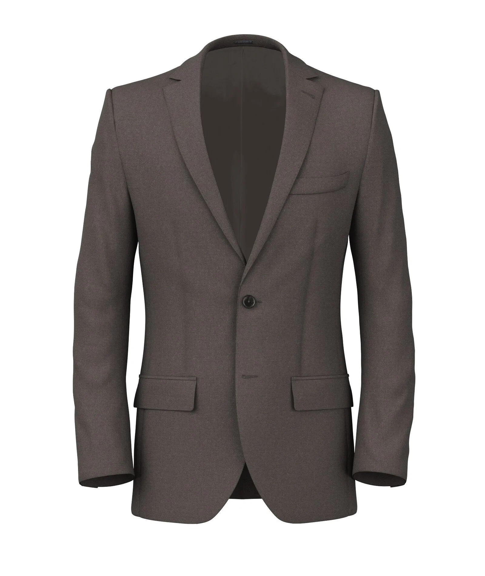 Brown in Wool and Cashmere Canvas Jacket