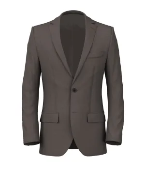 Brown in Wool and Cashmere Canvas Jacket