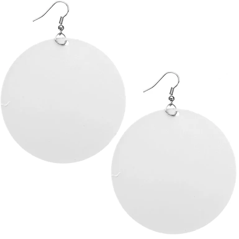 Brown Round Thin Spotted Earrings