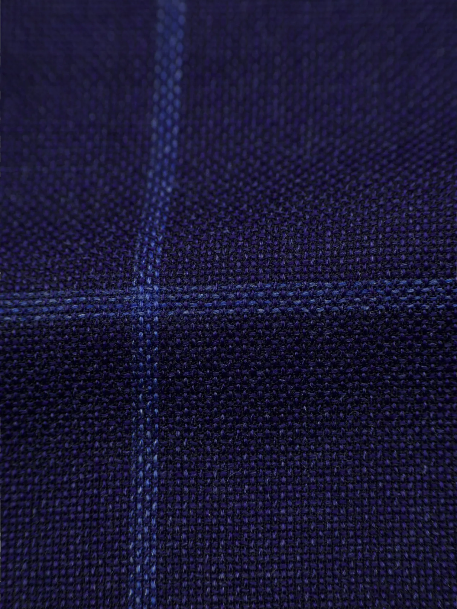 Cesare Attolini Royal Blue Wool & Silk Hopsack Windowpane Jacket