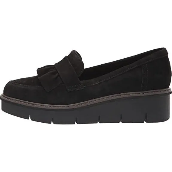 Clarks Women's Airabell Slip Black Suede 26163328