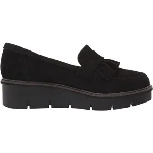 Clarks Women's Airabell Slip Black Suede 26163328