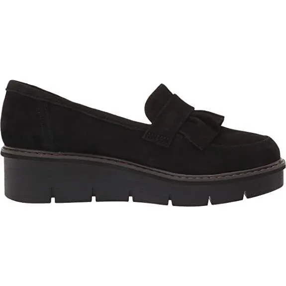 Clarks Women's Airabell Slip Black Suede 26163328