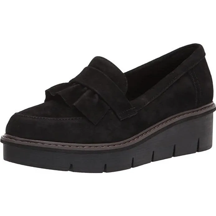 Clarks Women's Airabell Slip Black Suede 26163328