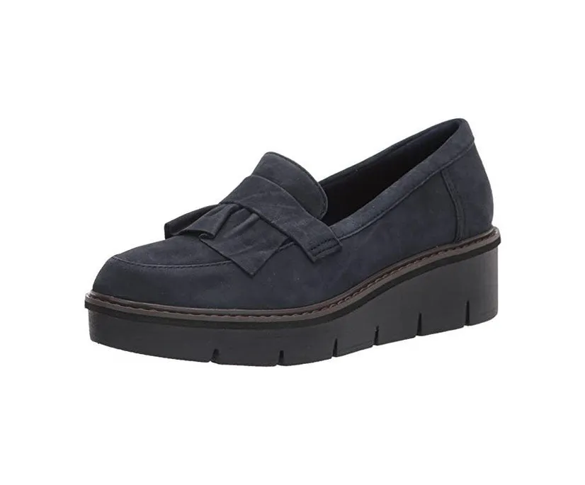 Clarks Women's Airabell Slip Navy Suede
