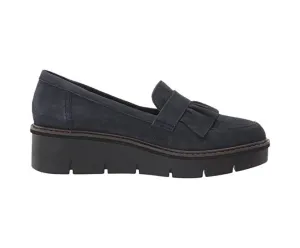 Clarks Women's Airabell Slip Navy Suede