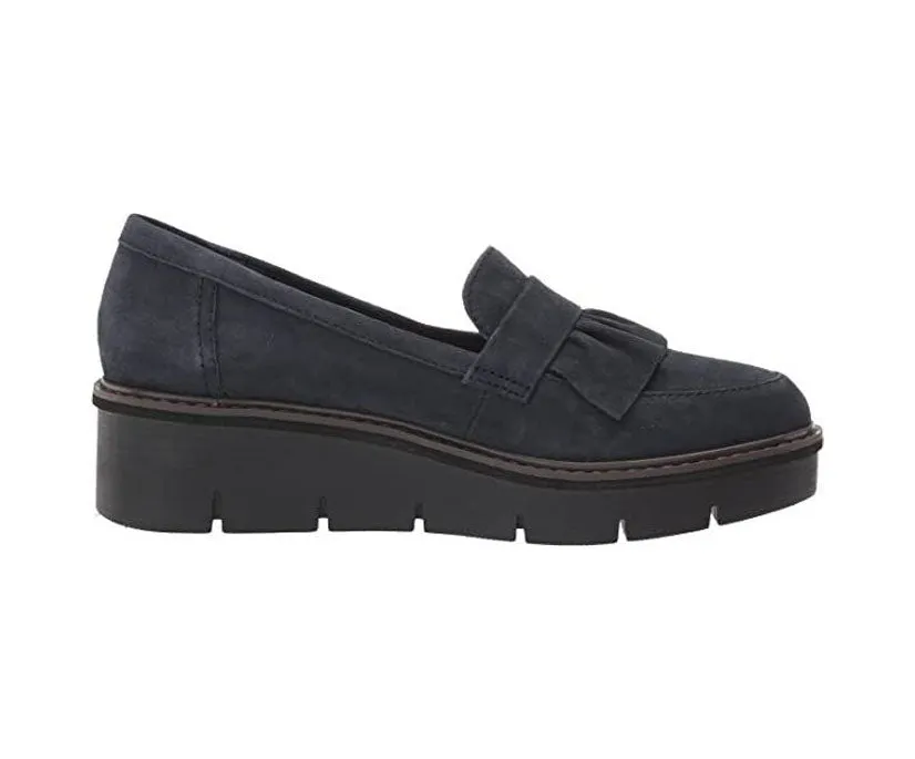 Clarks Women's Airabell Slip Navy Suede
