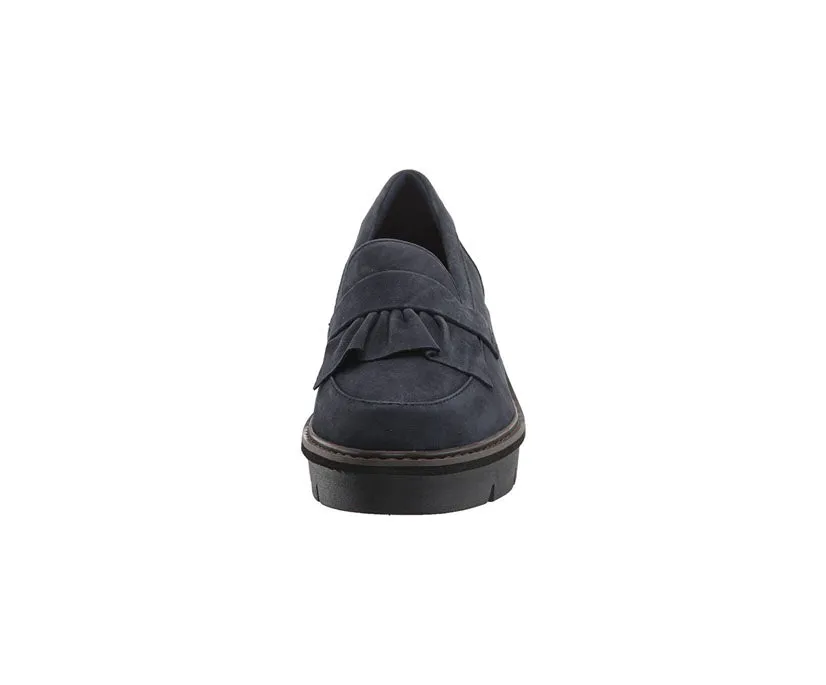 Clarks Women's Airabell Slip Navy Suede