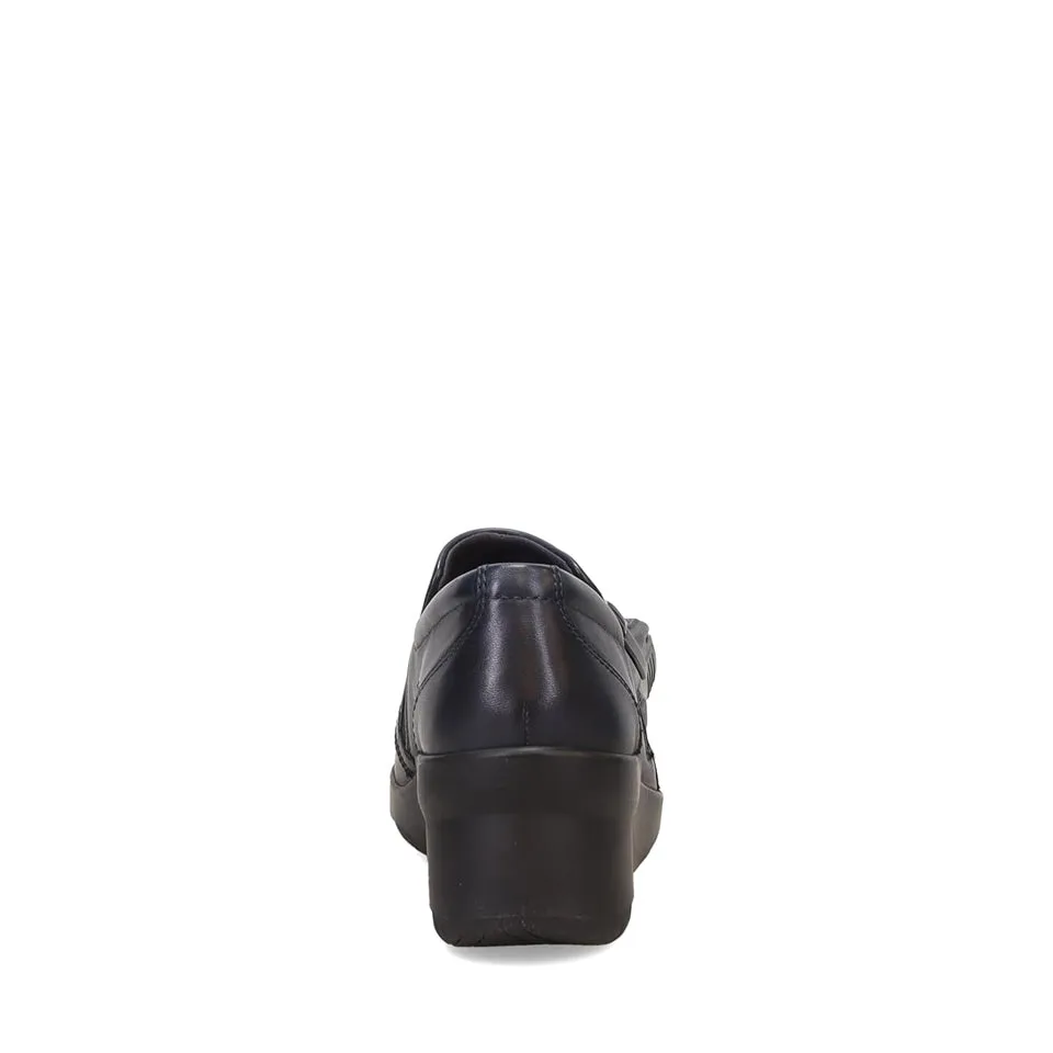 Clarks Women's Suttyn Zip Navy Leather 26180147