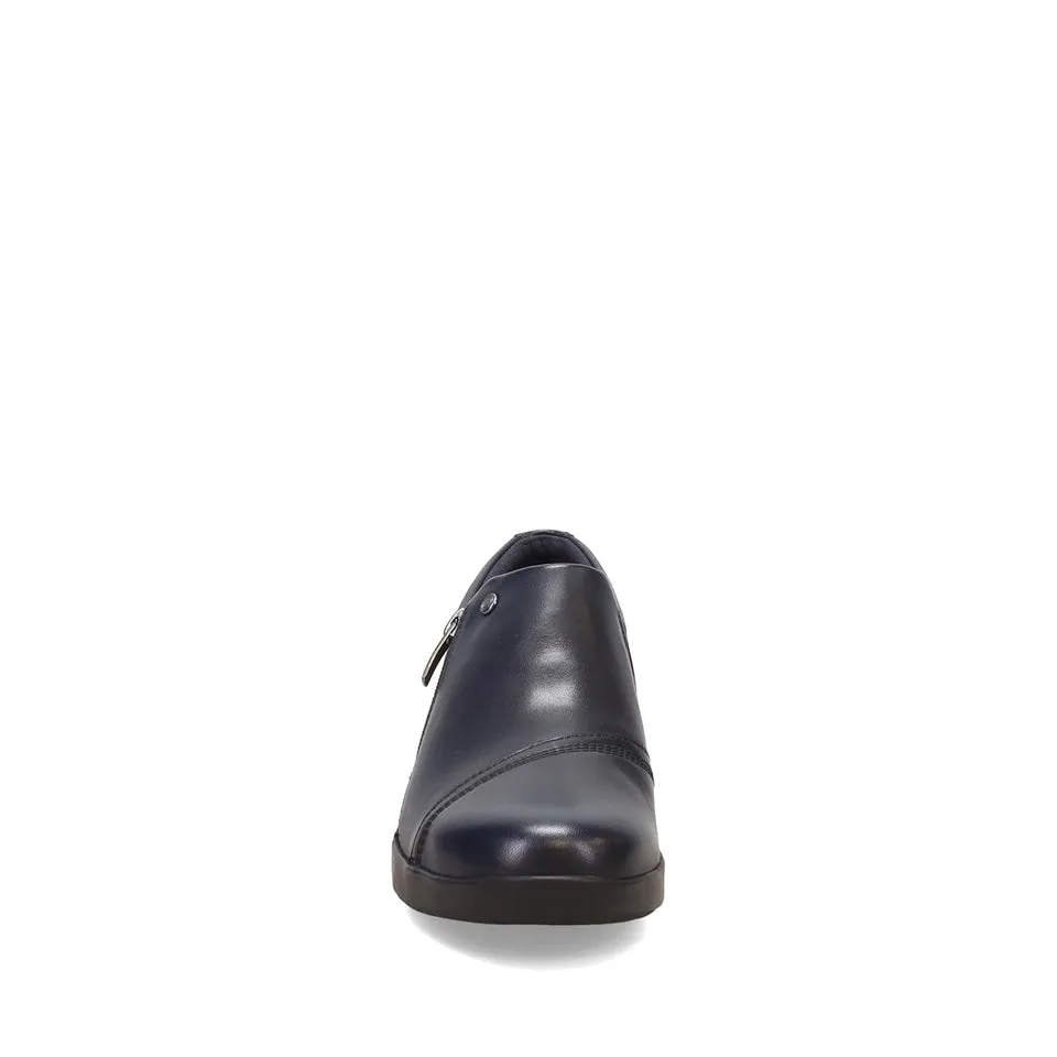 Clarks Women's Suttyn Zip Navy Leather 26180147