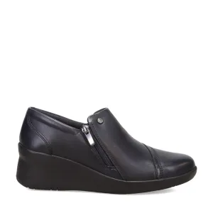 Clarks Women's Suttyn Zip Navy Leather 26180147