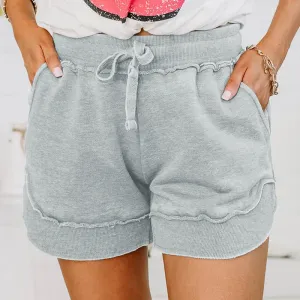 ComfyWave High-Waist Drawstring Sweat Shorts