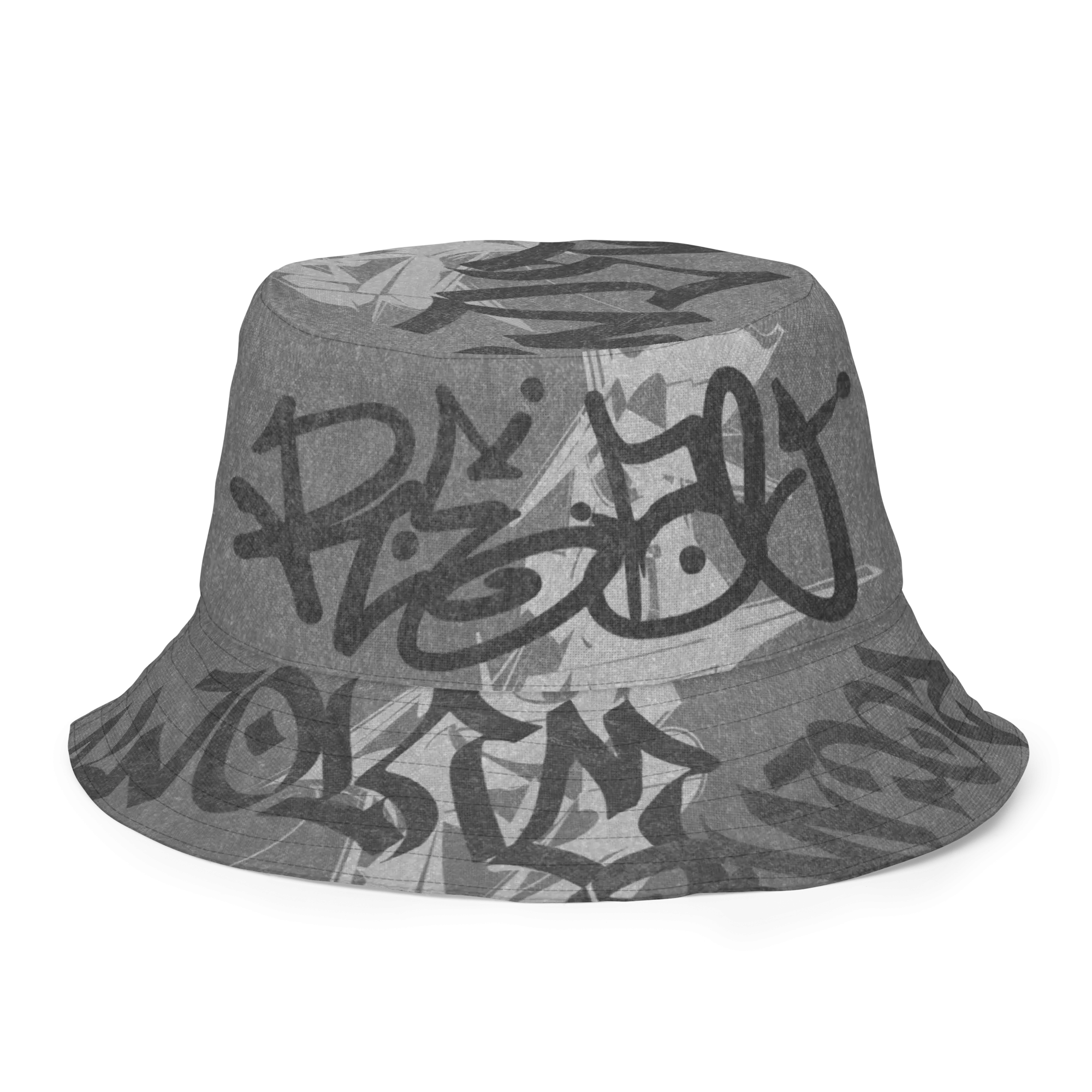 Concrete Graffiti Script Bucket Hat