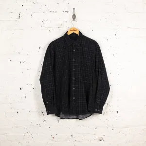Corduroy Check Shirt - Blue - L