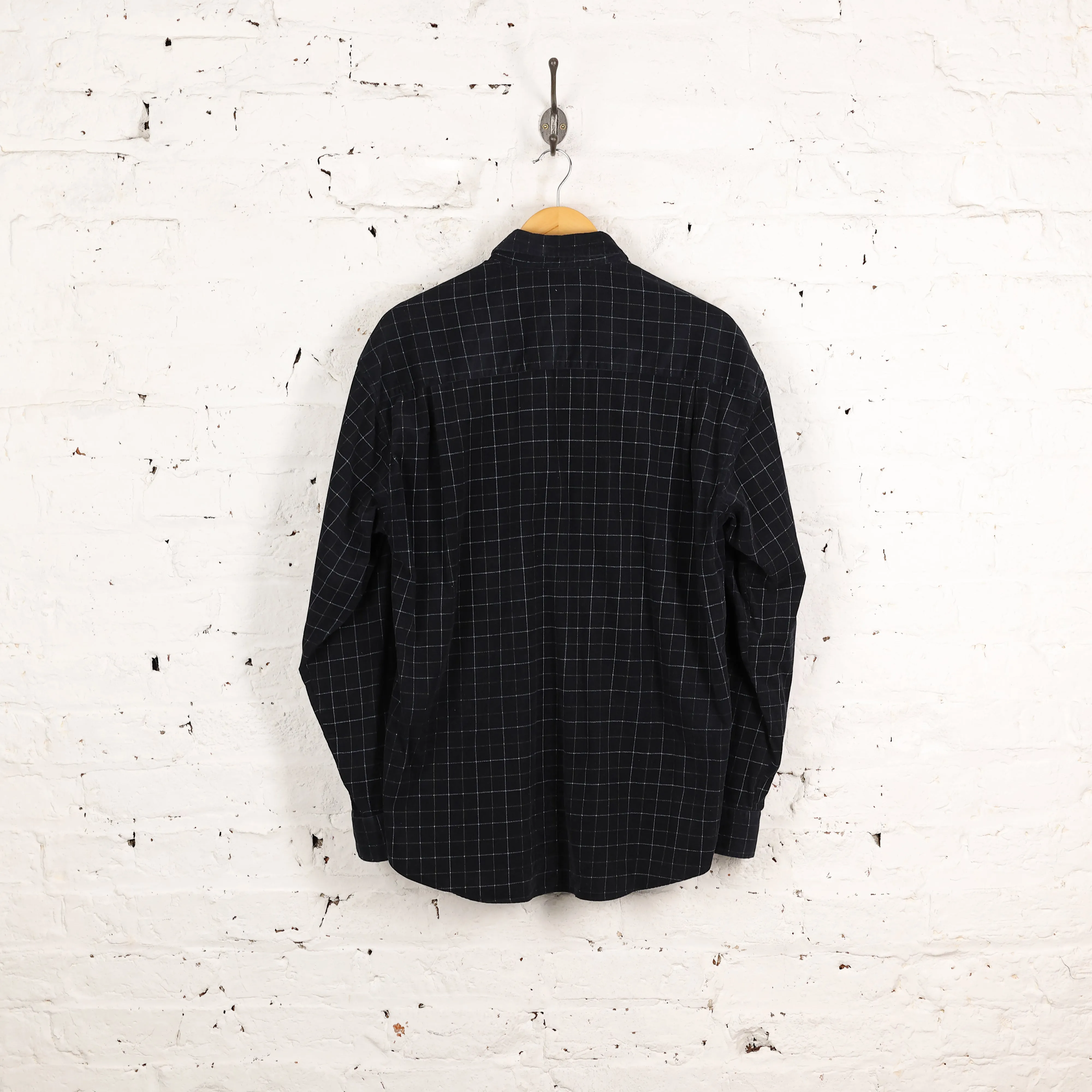 Corduroy Check Shirt - Blue - L