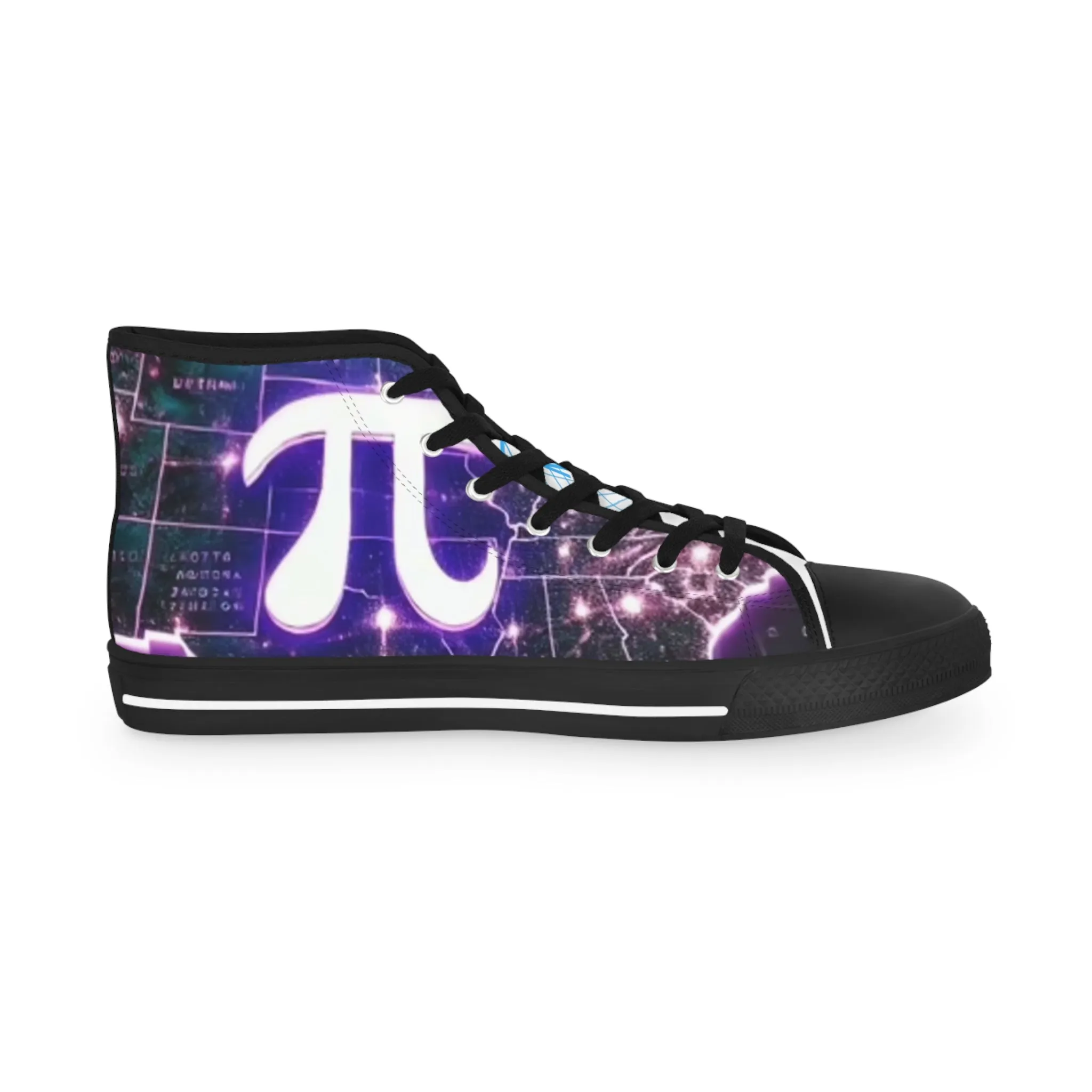 Cosmic Pi High Top Sneakers for Math Lovers - Stylish & Unique Footwear