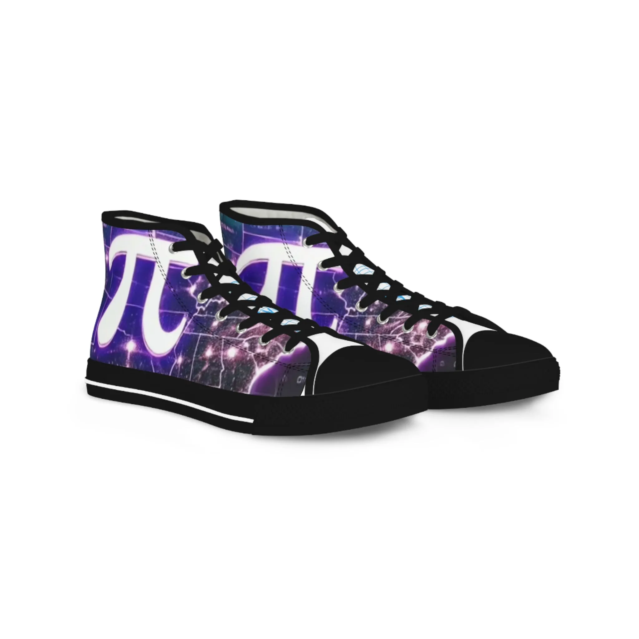 Cosmic Pi High Top Sneakers for Math Lovers - Stylish & Unique Footwear