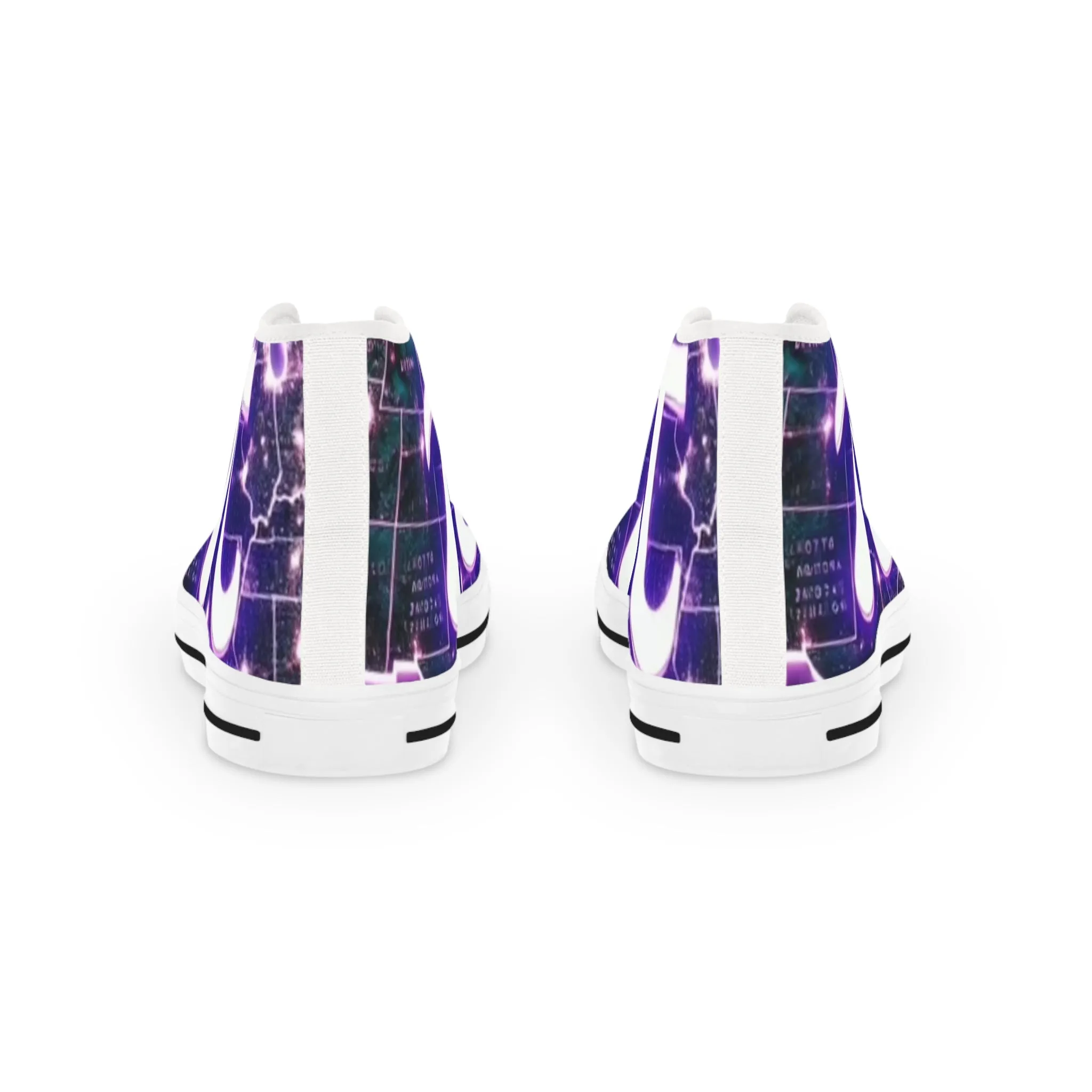 Cosmic Pi High Top Sneakers for Math Lovers - Stylish & Unique Footwear