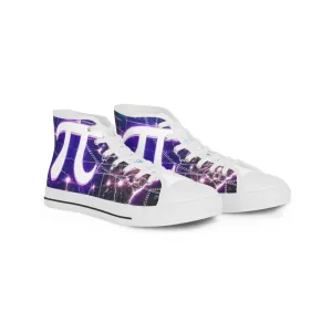 Cosmic Pi High Top Sneakers for Math Lovers - Stylish & Unique Footwear