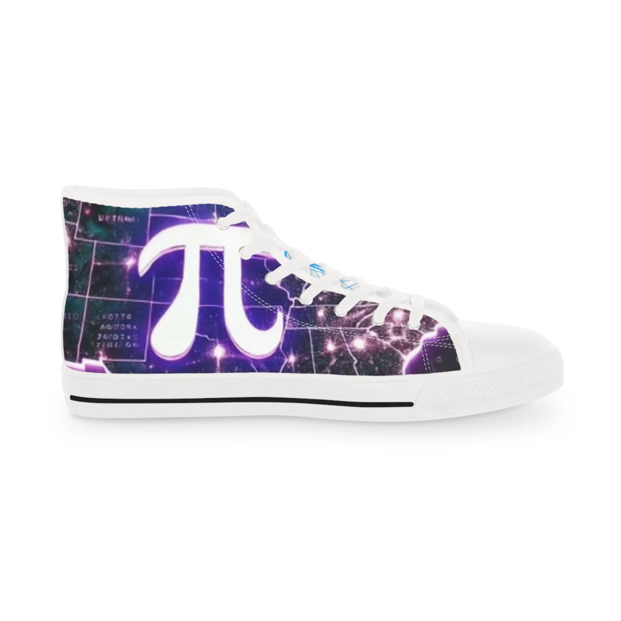 Cosmic Pi High Top Sneakers for Math Lovers - Stylish & Unique Footwear