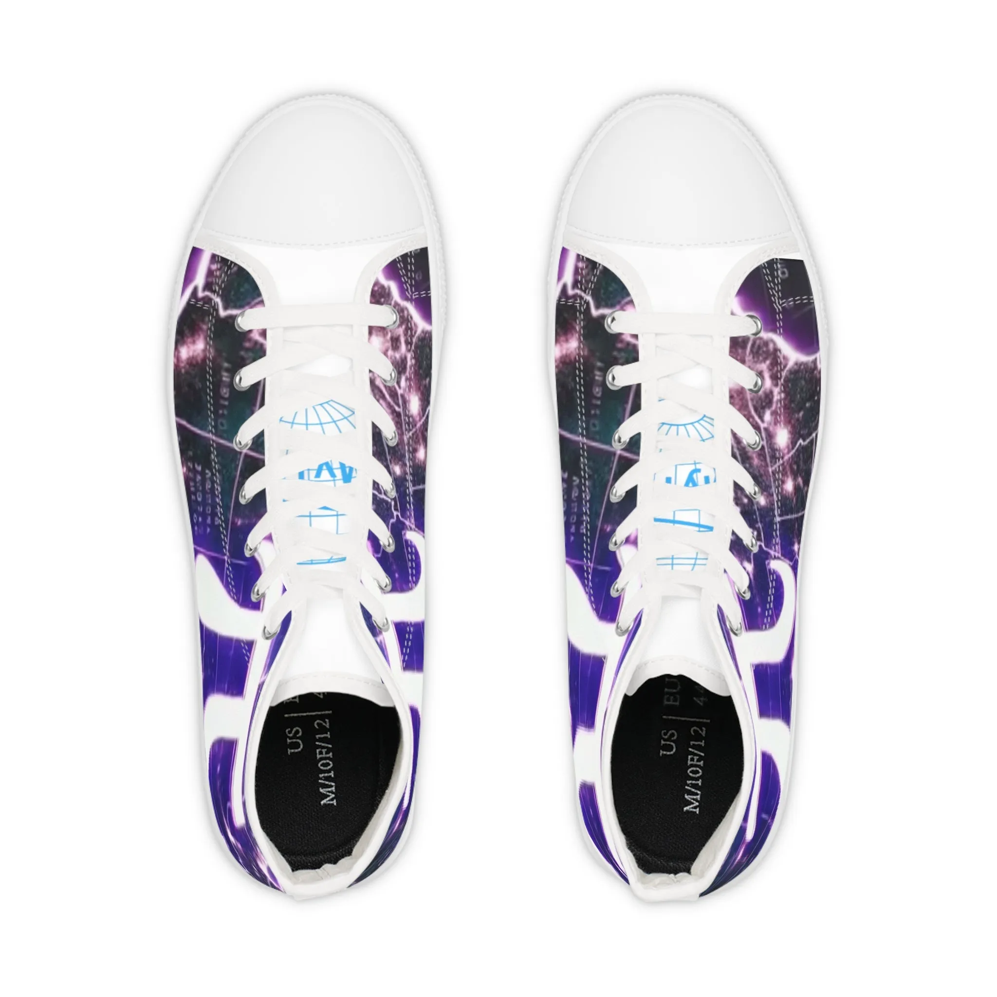 Cosmic Pi High Top Sneakers for Math Lovers - Stylish & Unique Footwear