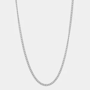 Curb Chain - White Gold (2mm)